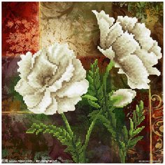 Кристальная мозаика (алмазная вышивка) "ФРЕЯ" ALV-46 "Волшебные анемоны" 32 х 32 см