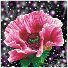 Кристальная мозаика (алмазная вышивка) "ФРЕЯ" ALV-37 "Мак" 42 х 42 см