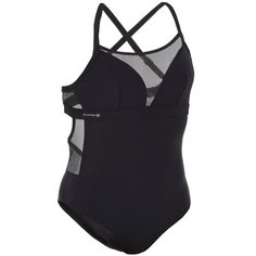 Купальник слитный женский ELISE с двойной плоской регулировкой на спинке, размер: 40, цвет: Черный OLAIAN Х Декатлон Decathlon