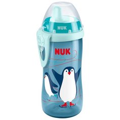 NUK Бутылочка-поильник Kiddy Cup Пингвины голубой 12m+