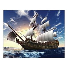 Алмазная мозаика На парусах по ветру, картина стразами Цветной 40x50 см.