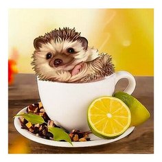 Алмазная мозаика Улыбнись, картина стразами Алмазное хобби 30x30 см.