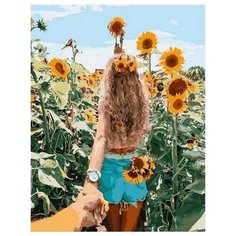 Картина по номерам Поле подсолнухов, 40x50 см. PaintBoy