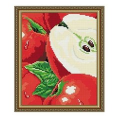 Алмазная мозаика Яблоко, картина стразами АРТ СОЛО 20x24.6 см. Art Solo