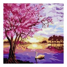 Картина по номерам Сиреневый пейзаж, 30x30 см. Molly