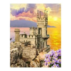 Алмазная мозаика Ласточкино гнездо, картина стразами Алмазное хобби 40x50 см.