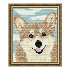 Алмазная мозаика Вельш-корги пемброк, картина стразами АРТ СОЛО 20x24.6 см. Art Solo