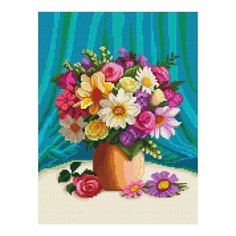 Алмазная мозаика Весенний букет, картина стразами Фрея 30x40 см.