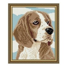 Алмазная мозаика Бигль, картина стразами АРТ СОЛО 20x24.6 см. Art Solo