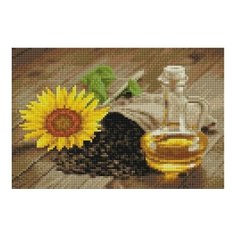 Алмазная мозаика Семечки подсолнечника, картина стразами PaintBoy 20x30 см.