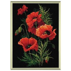 Алмазная мозаика Маки, картина стразами Риолис 27x38 см.