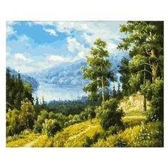 Картина по номерам Лесной пейзаж, 50x40 см. Белоснежка