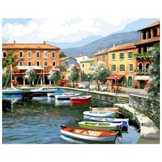 Картина по номерам Лодочная пристань, 40x50 см. PaintBoy