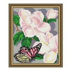 Алмазная мозаика Магнолии. Триптих. Часть 1, картина стразами АРТ СОЛО 20x24.6 см. Art Solo
