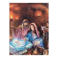 Алмазная мозаика Рождение Иисуса Христа, картина стразами Цветной 50x65 см.