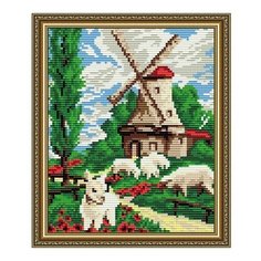Алмазная мозаика Мельница, картина стразами АРТ СОЛО 20x24.6 см. Art Solo