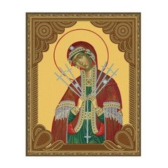 Алмазная мозаика Семистрельная Божия Матерь, картина стразами Molly 40x50 см.