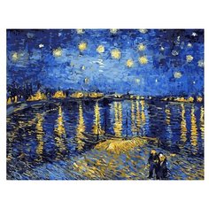 Картина по номерам Звёздная ночь над Роной, 40x50 см. Белоснежка