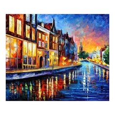Картина по номерам Каналы Амстердама, 30x30 см. Molly