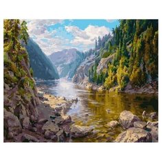Картина по номерам Горная речка (Басов Сергей), 40x50 см. PaintBoy