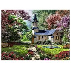 Алмазная мозаика Цветущий сад, картина стразами Molly 40x50 см.