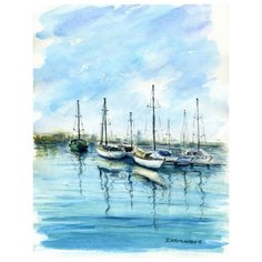 Картина по номерам Морской пейзаж, 30x40 см. Цветной