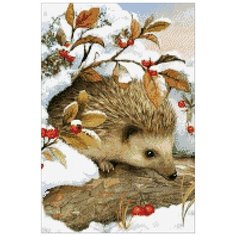 Алмазная мозаика Лесной гость, картина стразами Паутинка 30x45 см.