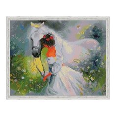 Алмазная мозаика Прогулка с другом, картина стразами Цветной 40x50 см.