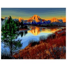 Картина по номерам На берегу озера, 40x50 см. ВанГогВоМне