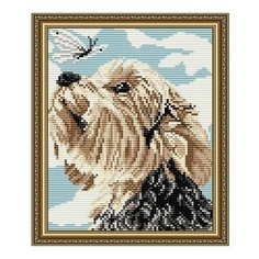 Алмазная мозаика Йоркширский терьер, картина стразами АРТ СОЛО 20x24.6 см. Art Solo