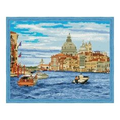 Алмазная мозаика Водное такси, картина стразами Цветной 40x50 см.