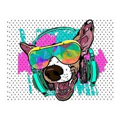 Картина по номерам Диджей Гав. Поп-арт, 30x40 см. Фрея