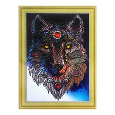 Алмазная мозаика Волчица, картина стразами Color KIT 30x40 см.