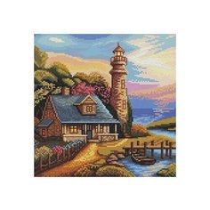 Алмазная мозаика Забытый маяк, картина стразами Molly 30x30 см.
