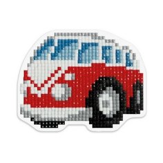 Алмазная мозаика магнит Автобус, картина стразами Фрея 6.5x8.5 см.