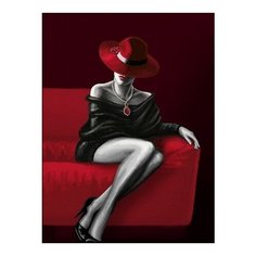 Алмазная мозаика Незнакомка, картина стразами Алмазное хобби 40x40 см.