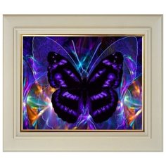 Алмазная мозаика Бабочка, картина стразами Color KIT 40x50 см.