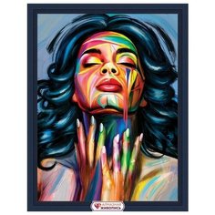 Алмазная мозаика Леди гранж, картина стразами Алмазная живопись 30x40 см.