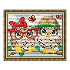 Алмазная мозаика Совиное лето, картина стразами АРТ СОЛО 14x17 см. Art Solo