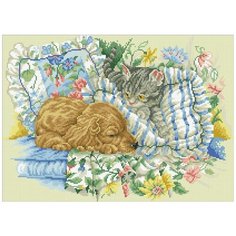 Алмазная мозаика Верные друзья, картина стразами Паутинка 48x35 см.