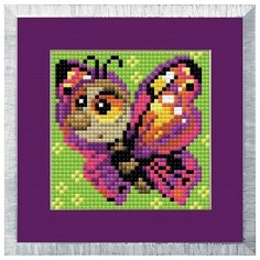 Алмазная мозаика Бабочка, картина стразами Риолис 10x10 см.