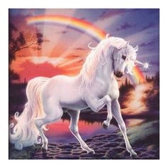 Алмазная мозаика Единорог, картина стразами Molly 30x30 см.