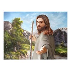 Алмазная мозаика Иди своим путем, картина стразами Алмазное хобби 30x40 см.