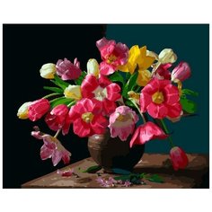 Картина по номерам Весенние цветы, 40x50 см. ВанГогВоМне