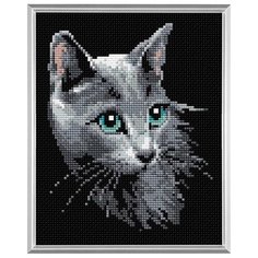 Алмазная мозаика Русская голубая, картина стразами Риолис 20x25 см.