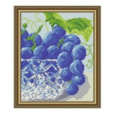 Алмазная мозаика В хрустале. Виноград. Диптих 2, картина стразами АРТ СОЛО 20x24.6 см. Art Solo