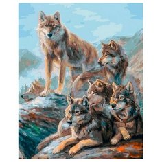 Картина по номерам Совет стаи, 50x40 см. Белоснежка