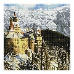 Алмазная мозаика Замок Дракулы в Румынии, картина стразами Molly 30x30 см.