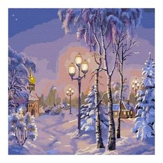 Картина по номерам Зимний вечер, 30x30 см. Molly