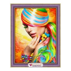 Алмазная мозаика Яркий фэшн, картина стразами Алмазная живопись 30x40 см.